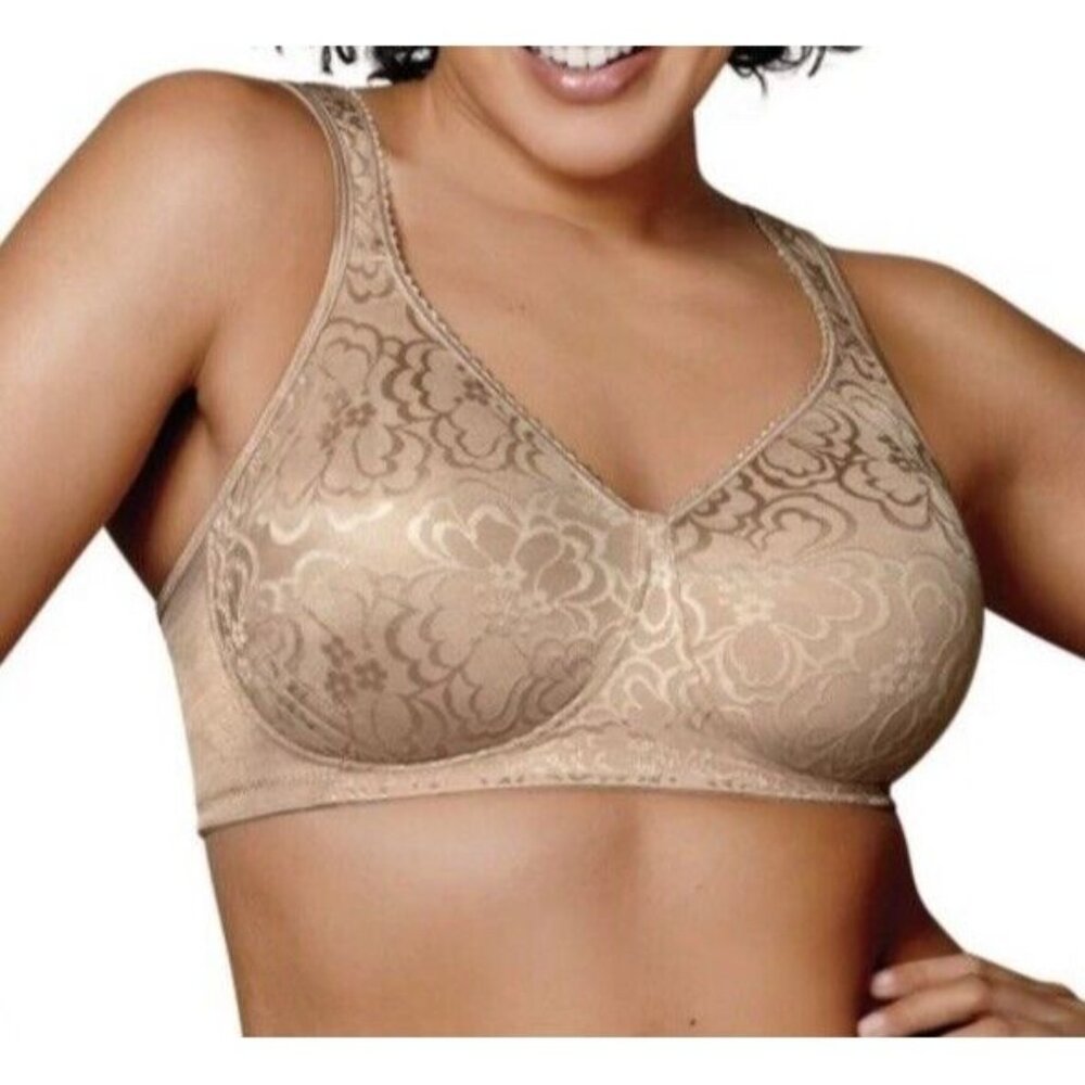 Playtex Bra 36B 4745 Wirefree 18 Hour Ultimate Lift & Support Nude Beige